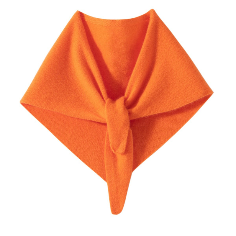 Ženski pleteni kašmirski trokutasti šal (100% kašmir; Mengyu shijia; jesen 2025)