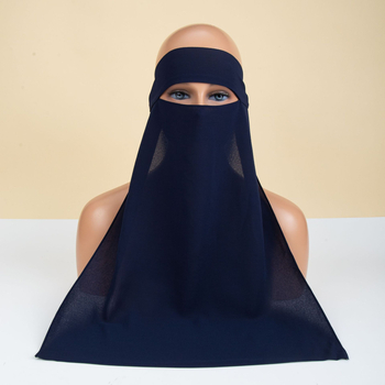 Chiffon šal za glavu s vezicom za vrat i etničkom maskom, prozračan, UV zaštita, sjenčanje, 100% poliester
