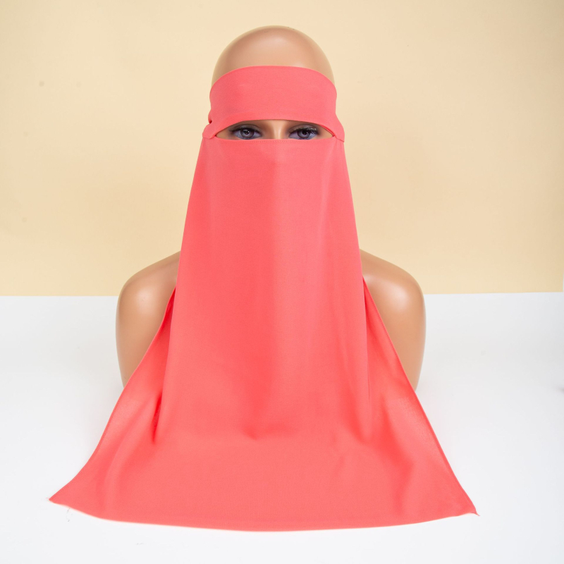 Chiffon šal za glavu s vezicom za vrat i etničkom maskom, prozračan, UV zaštita, sjenčanje, 100% poliester