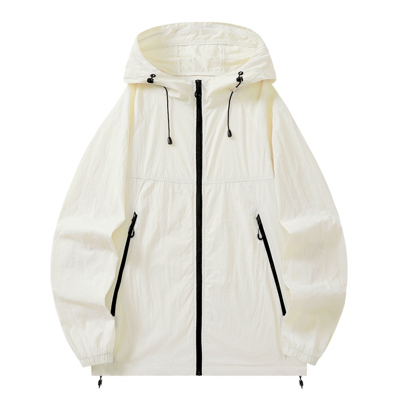 Neilona jaka ar kapuci – ultra plāna, elpojoša, ar rāvējslēdzēja kabatām