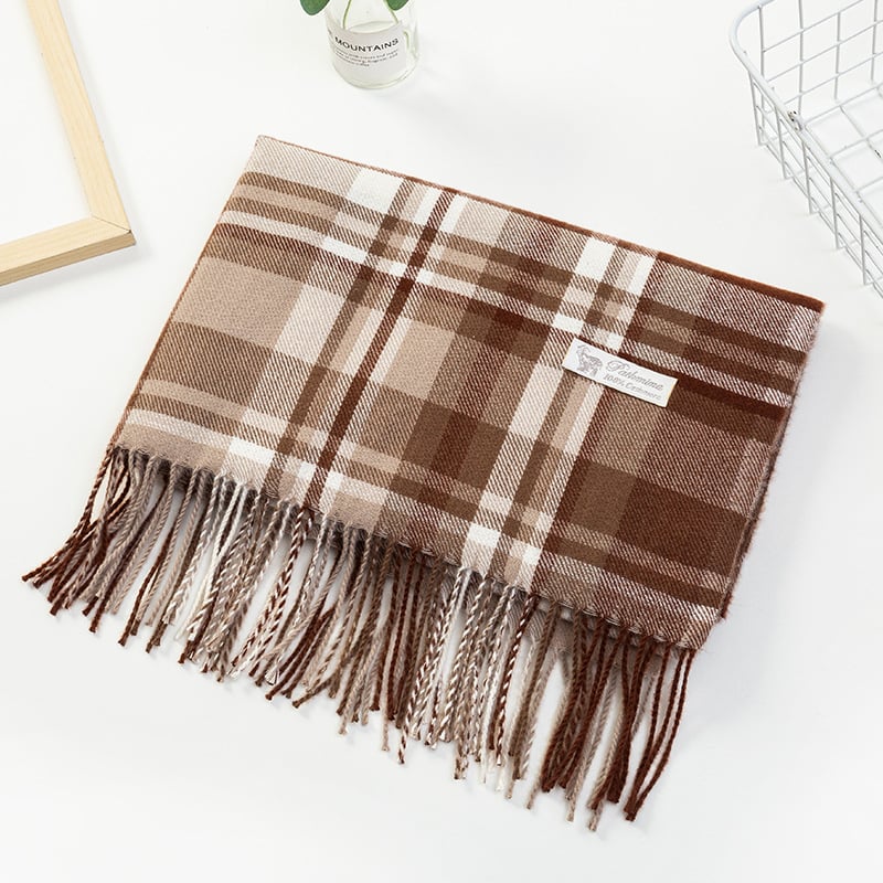 Каре шал от полиестер с имитация на кашмир, плетено, запазва топлината, зима