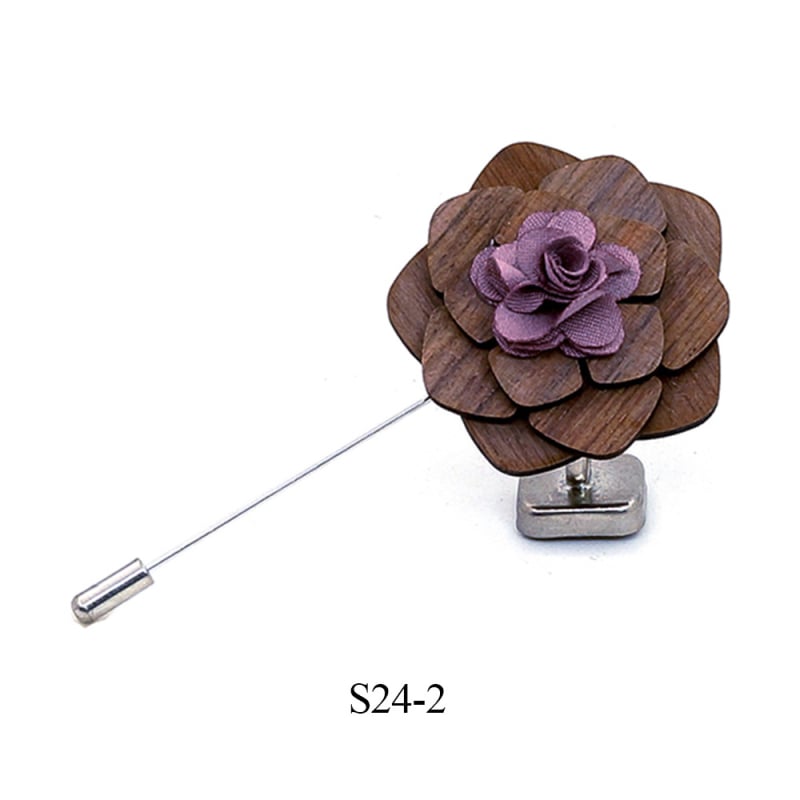 Drvena corsage broš - retro muški stil (Materijal: Drvo; Stil: Retro, Muški; Prilagodba: Da; Namjena: Dekoracija)