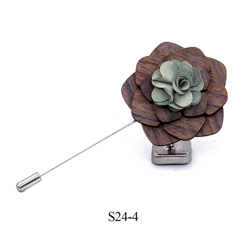 Drvena corsage broš - retro muški stil (Materijal: Drvo; Stil: Retro, Muški; Prilagodba: Da; Namjena: Dekoracija)
