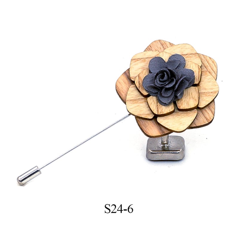 Drvena corsage broš - retro muški stil (Materijal: Drvo; Stil: Retro, Muški; Prilagodba: Da; Namjena: Dekoracija)