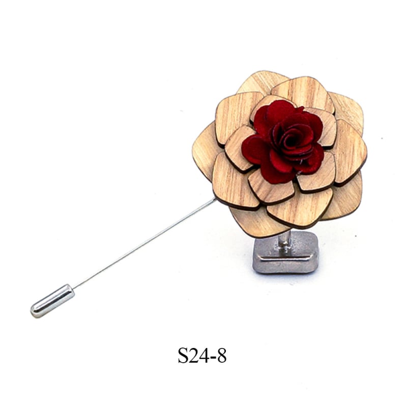 Drvena corsage broš - retro muški stil (Materijal: Drvo; Stil: Retro, Muški; Prilagodba: Da; Namjena: Dekoracija)