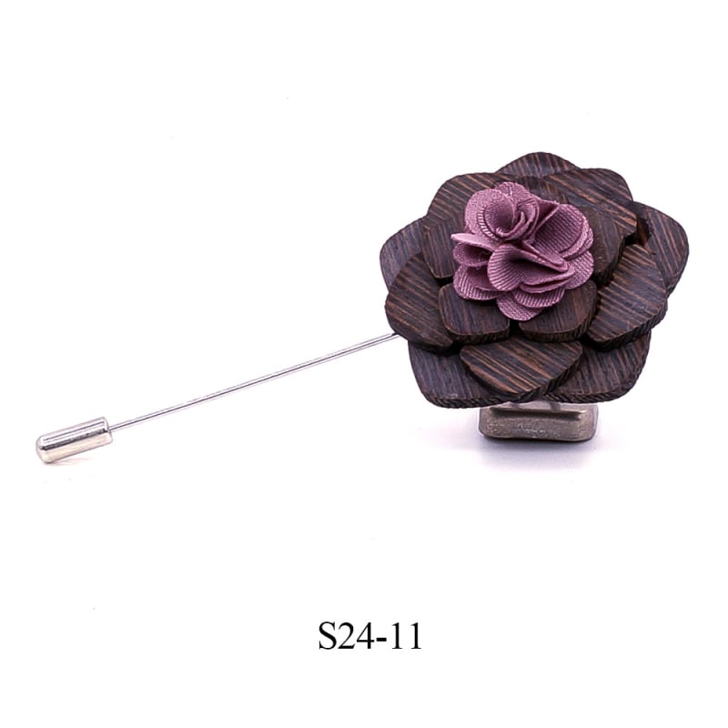 Drvena corsage broš - retro muški stil (Materijal: Drvo; Stil: Retro, Muški; Prilagodba: Da; Namjena: Dekoracija)