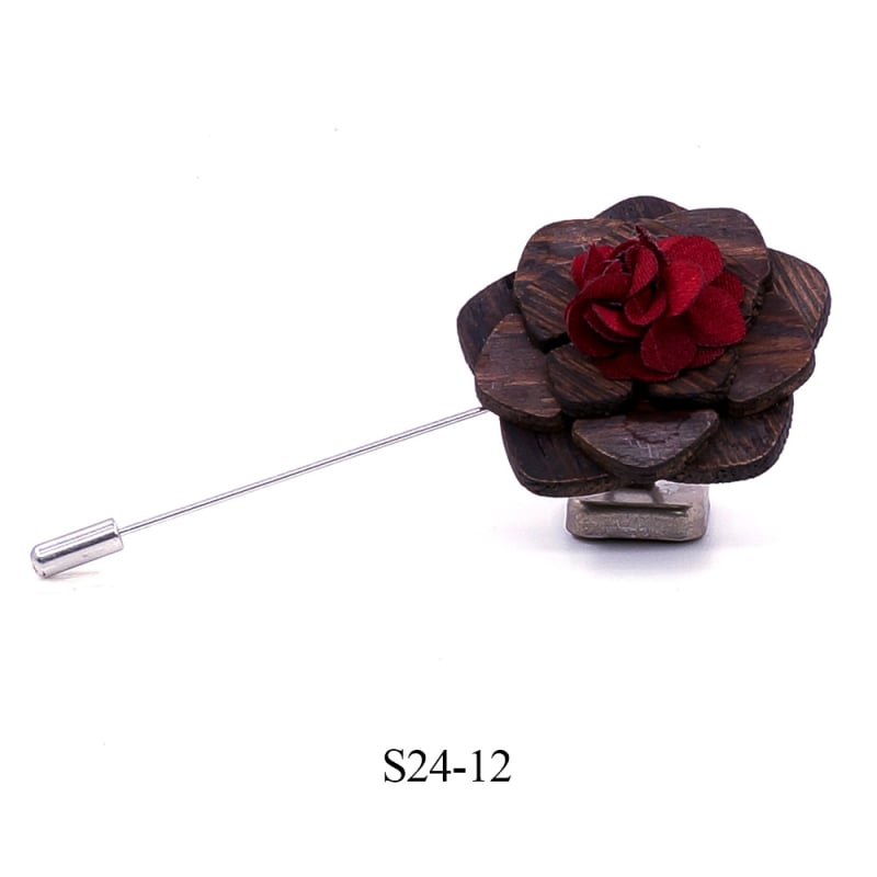 Drvena corsage broš - retro muški stil (Materijal: Drvo; Stil: Retro, Muški; Prilagodba: Da; Namjena: Dekoracija)