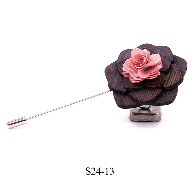 Drvena corsage broš - retro muški stil (Materijal: Drvo; Stil: Retro, Muški; Prilagodba: Da; Namjena: Dekoracija)