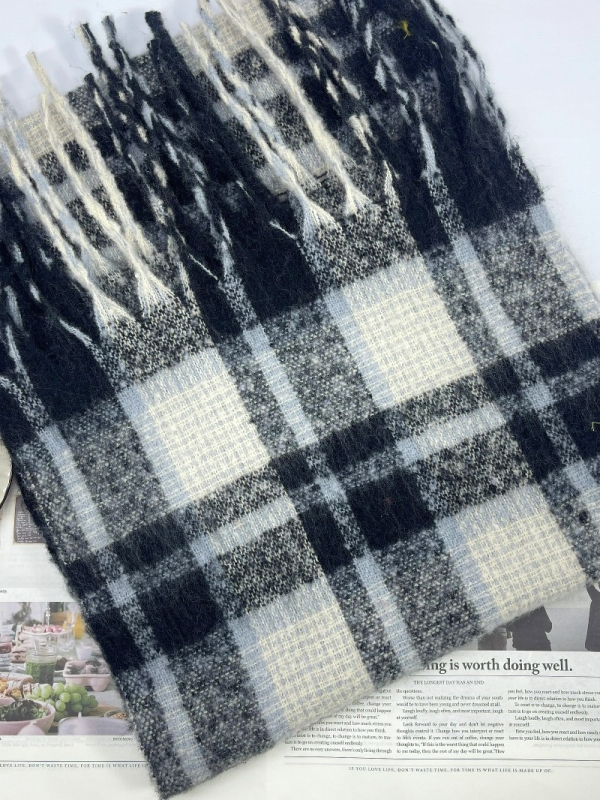 Šal od mohaira sa warp-knit konstrukcijom, polyester-mješavina, dugačak, grije zimu, svestran, vrhunski stil