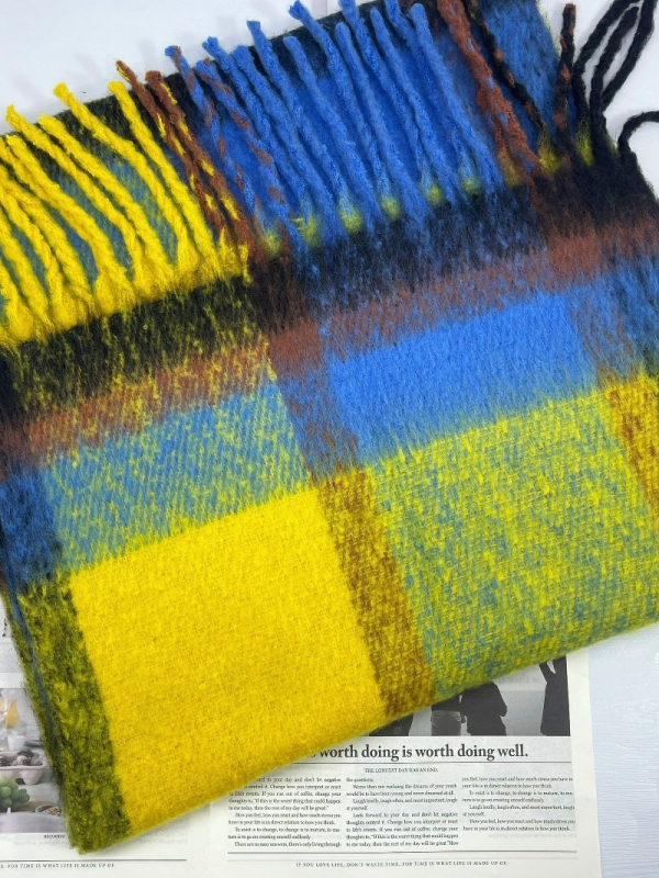 Šal od mohaira sa warp-knit konstrukcijom, polyester-mješavina, dugačak, grije zimu, svestran, vrhunski stil