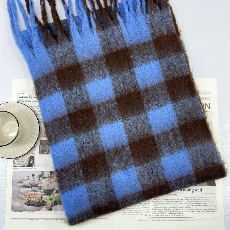 Šal od mohaira sa warp-knit konstrukcijom, polyester-mješavina, dugačak, grije zimu, svestran, vrhunski stil