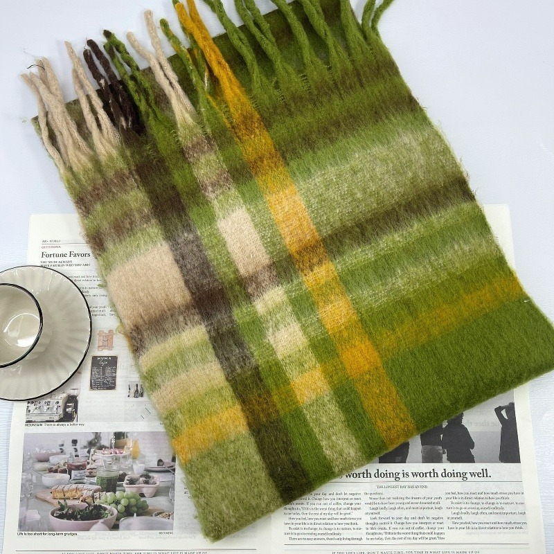 Šal od mohaira sa warp-knit konstrukcijom, polyester-mješavina, dugačak, grije zimu, svestran, vrhunski stil