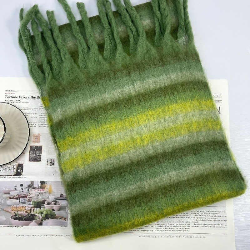 Šal od mohaira sa warp-knit konstrukcijom, polyester-mješavina, dugačak, grije zimu, svestran, vrhunski stil