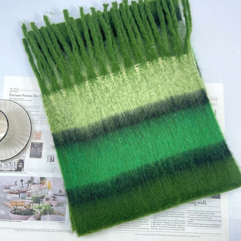 Šal od mohaira sa warp-knit konstrukcijom, polyester-mješavina, dugačak, grije zimu, svestran, vrhunski stil