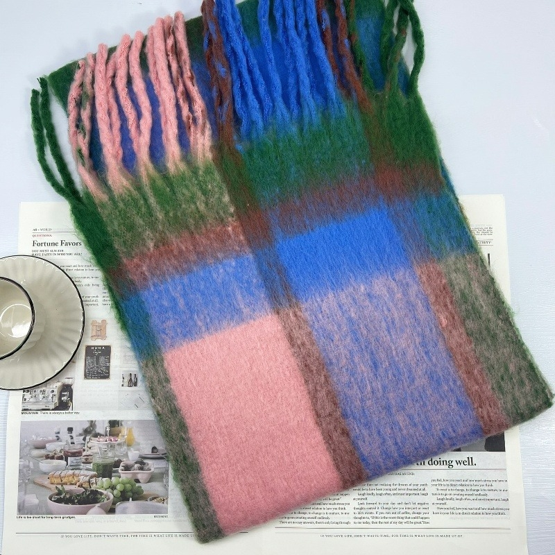 Šal od mohaira sa warp-knit konstrukcijom, polyester-mješavina, dugačak, grije zimu, svestran, vrhunski stil