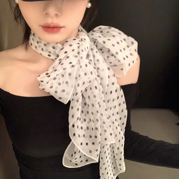 Poliester šal, lagana ravna tkanina, ljetni dodatak, podrijetlo Yiwu, sitni točkasti uzorak