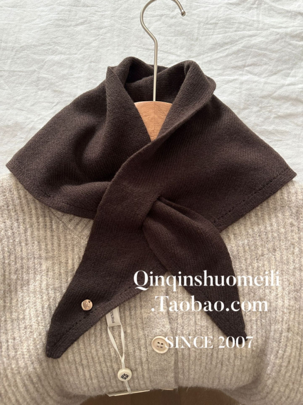 Ženski vuneni trokutasti šal — 100% vuna, warp pletenje, za jesen, zadržava toplinu