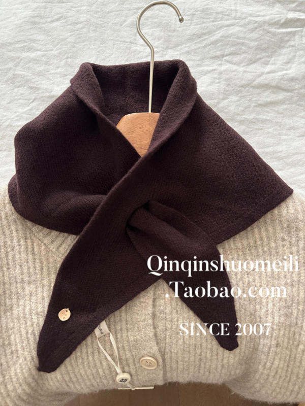 Ženski vuneni trokutasti šal — 100% vuna, warp pletenje, za jesen, zadržava toplinu