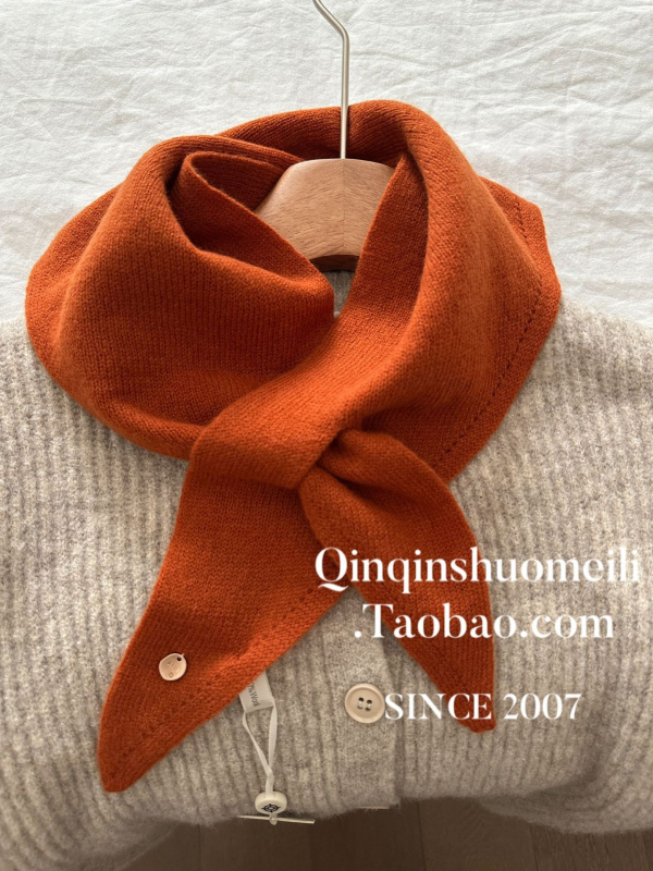 Ženski vuneni trokutasti šal — 100% vuna, warp pletenje, za jesen, zadržava toplinu