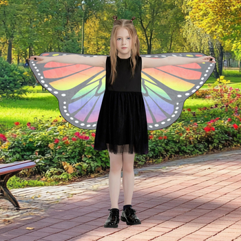 Šifonska pelerina s leptirovim motivom za djecu – Halloween cosplay šal