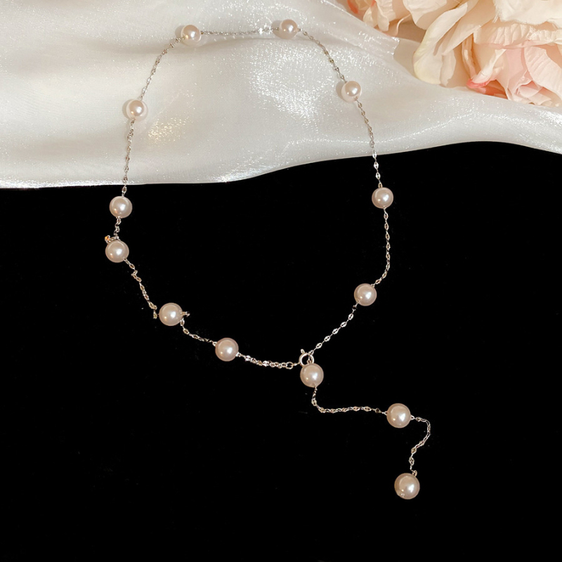 Geometrijski višeslojni ogrlica od umjetnih bisera — Kaitin Jewelry, elegantan stil za žene