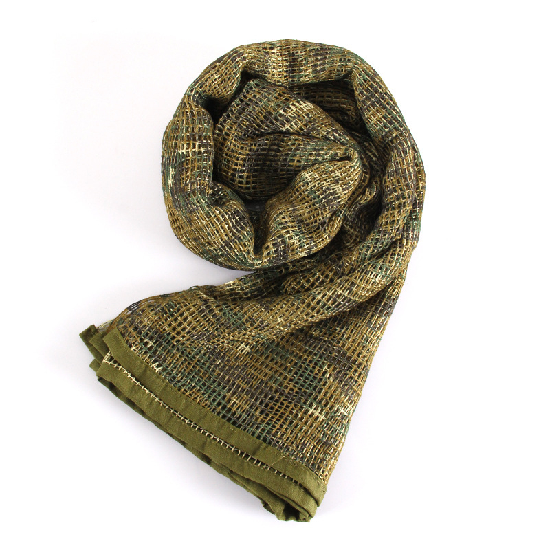 Kamuflāžas tīkla galvas šalle – poliesters, universāla, pieaugušie, ziedu raksts, kalnu pārgājieni