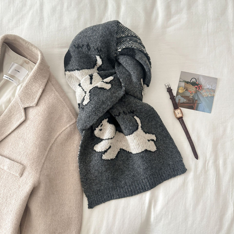 Love Creek šal od poliestera s Warp-Knit tkanjem, dvostrani, topao zimi — produženi stil, Internet zvijezda stil