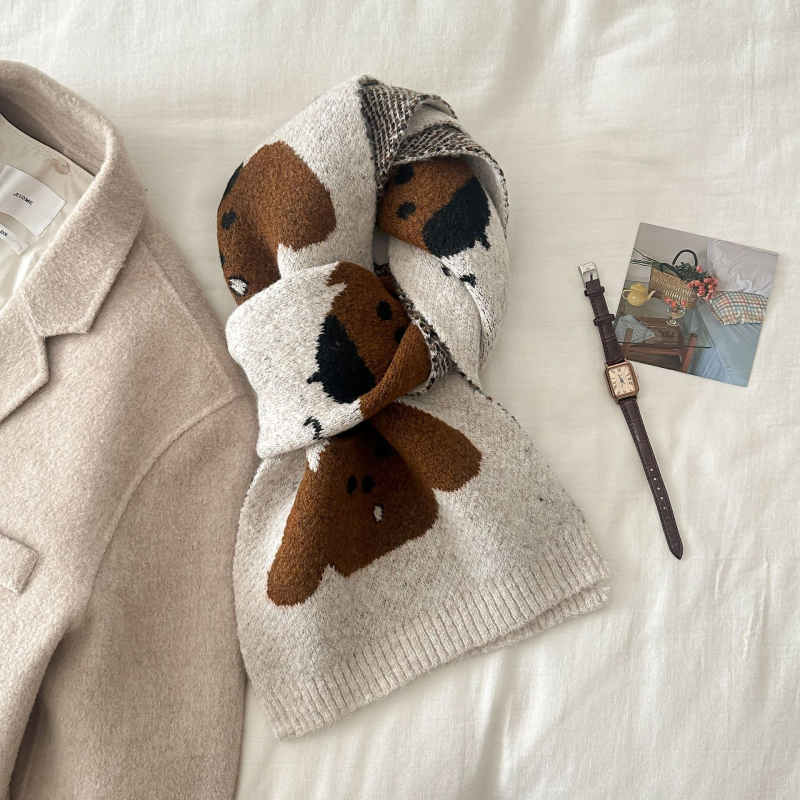 Love Creek šal od poliestera s Warp-Knit tkanjem, dvostrani, topao zimi — produženi stil, Internet zvijezda stil