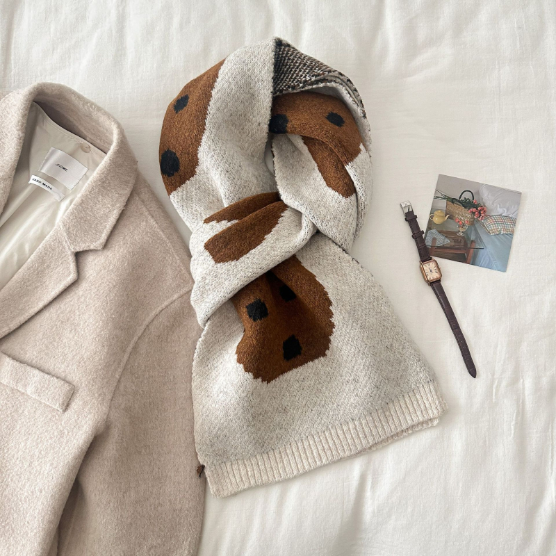 Love Creek šal od poliestera s Warp-Knit tkanjem, dvostrani, topao zimi — produženi stil, Internet zvijezda stil