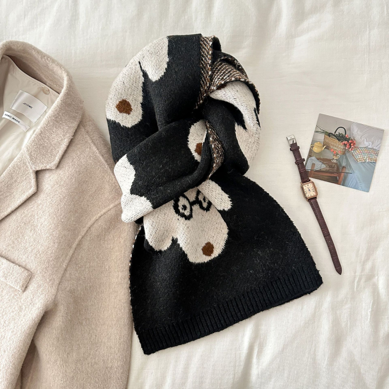Love Creek šal od poliestera s Warp-Knit tkanjem, dvostrani, topao zimi — produženi stil, Internet zvijezda stil