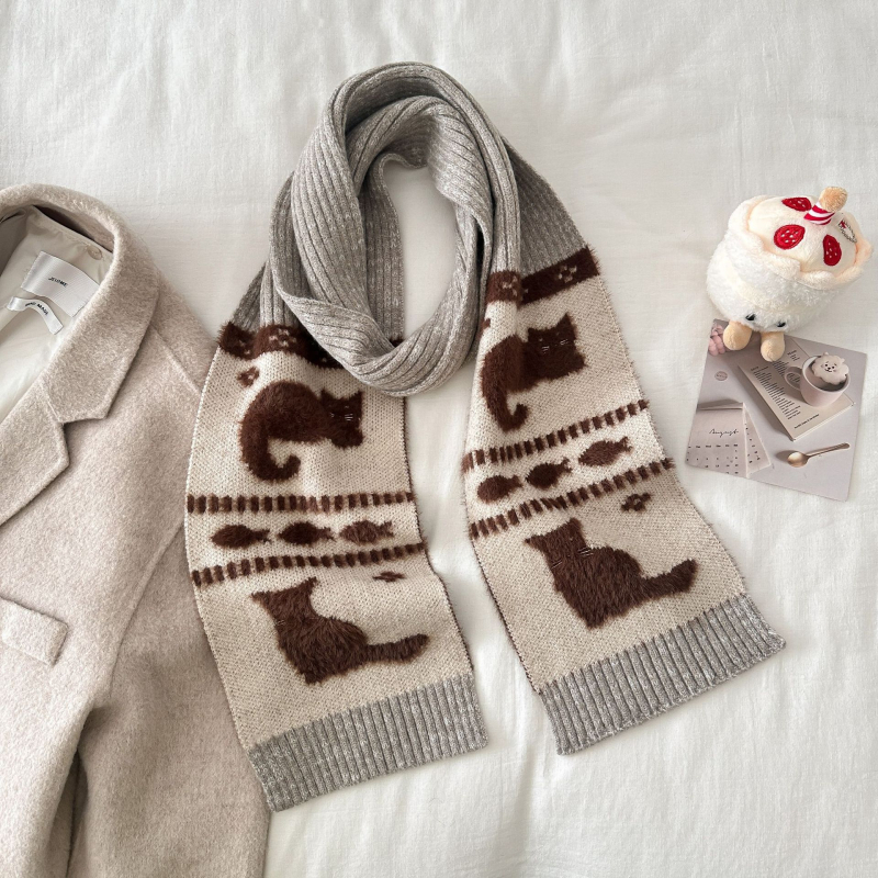 Love Creek šal od poliestera s Warp-Knit tkanjem, dvostrani, topao zimi — produženi stil, Internet zvijezda stil