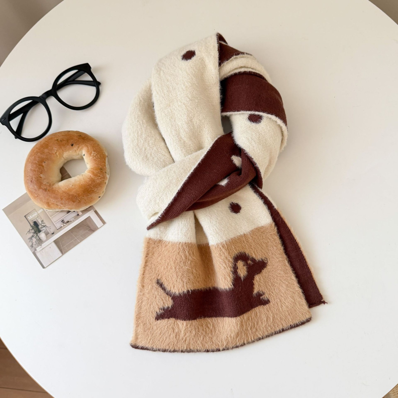 Love Creek šal od poliestera s Warp-Knit tkanjem, dvostrani, topao zimi — produženi stil, Internet zvijezda stil