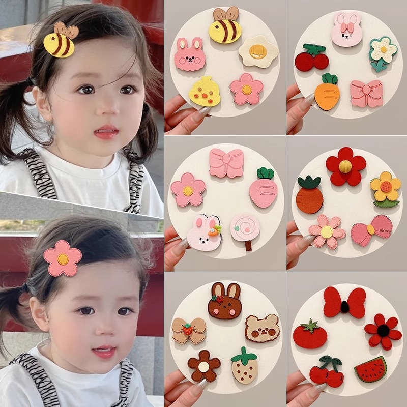 Bērnu matu klipses ar Velcro – sānu klips, roku darbs, sajaukta materiāla, Oh Yang Jewelry