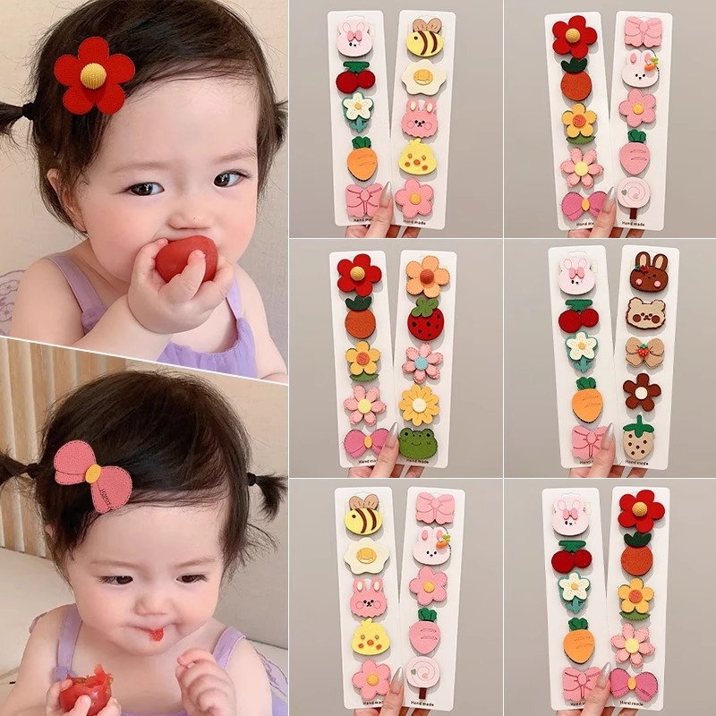 Bērnu matu klipses ar Velcro – sānu klips, roku darbs, sajaukta materiāla, Oh Yang Jewelry