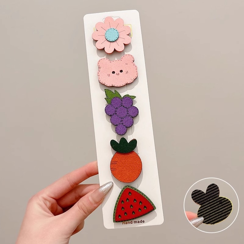 Bērnu matu klipses ar Velcro – sānu klips, roku darbs, sajaukta materiāla, Oh Yang Jewelry