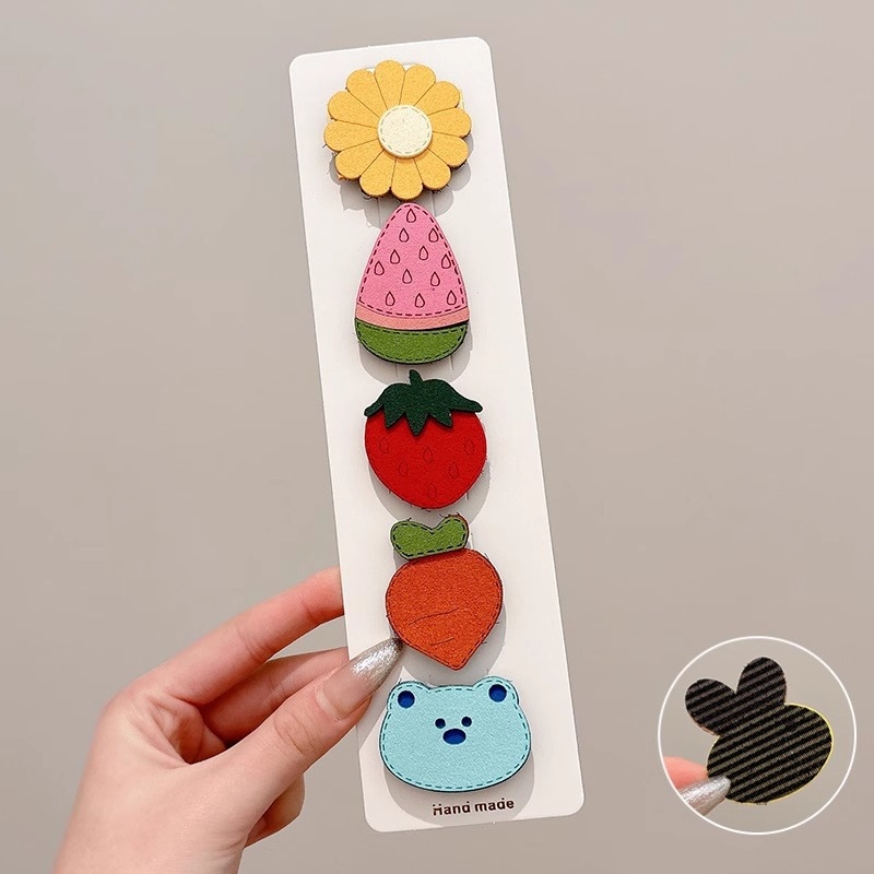 Bērnu matu klipses ar Velcro – sānu klips, roku darbs, sajaukta materiāla, Oh Yang Jewelry