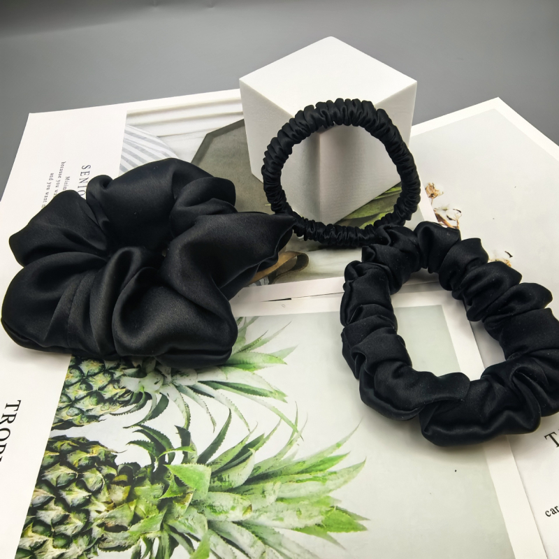 Set gumica za kosu od Mulberry svile, ručna izrada, korejski stil, visoka elastičnost, bez umetaka