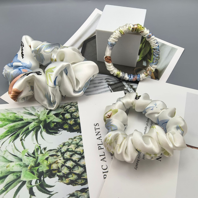 Set gumica za kosu od Mulberry svile, ručna izrada, korejski stil, visoka elastičnost, bez umetaka