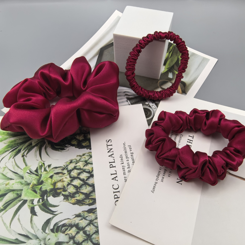 Set gumica za kosu od Mulberry svile, ručna izrada, korejski stil, visoka elastičnost, bez umetaka