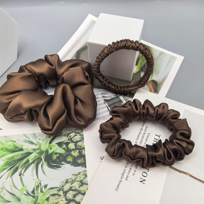 Set gumica za kosu od Mulberry svile, ručna izrada, korejski stil, visoka elastičnost, bez umetaka