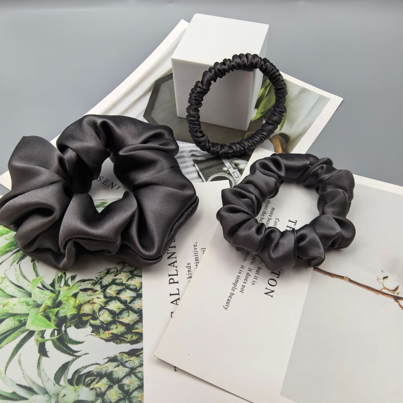 Set gumica za kosu od Mulberry svile, ručna izrada, korejski stil, visoka elastičnost, bez umetaka