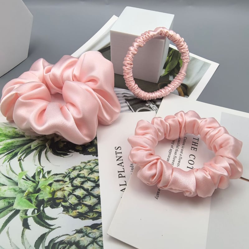 Set gumica za kosu od Mulberry svile, ručna izrada, korejski stil, visoka elastičnost, bez umetaka