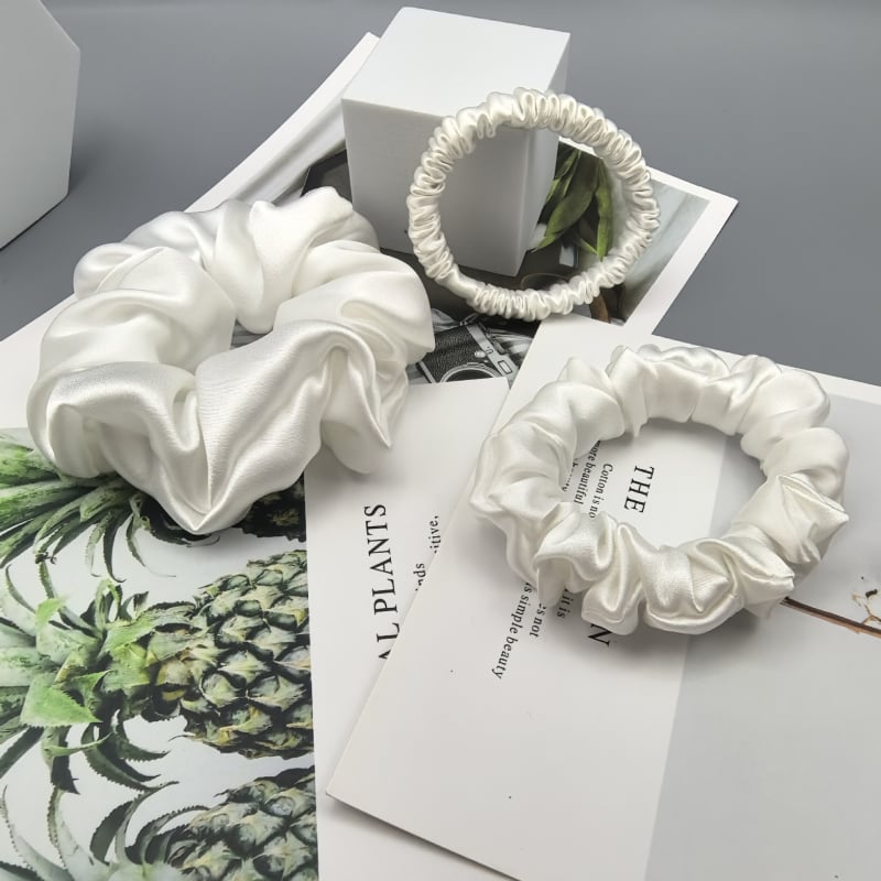 Set gumica za kosu od Mulberry svile, ručna izrada, korejski stil, visoka elastičnost, bez umetaka