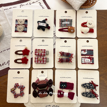 Rūpnieciski darināta auduma matu spraude sievietēm, Korejas stilā, BB spraudnis, sānu spraudnis, retro loku