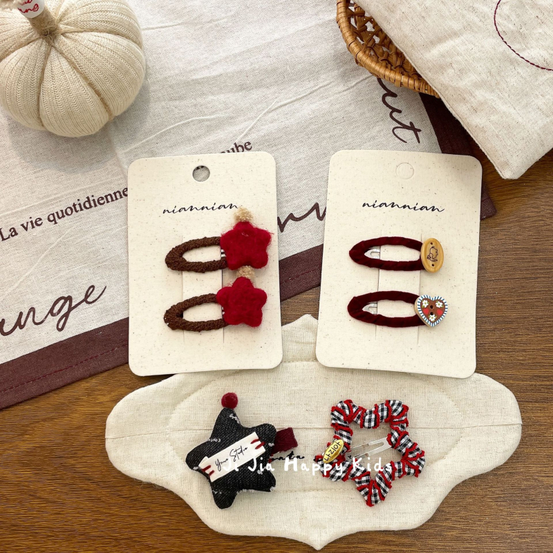 Rūpnieciski darināta auduma matu spraude sievietēm, Korejas stilā, BB spraudnis, sānu spraudnis, retro loku