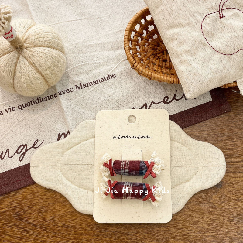 Rūpnieciski darināta auduma matu spraude sievietēm, Korejas stilā, BB spraudnis, sānu spraudnis, retro loku