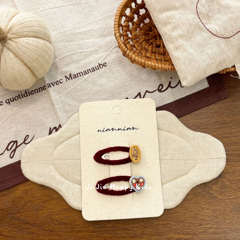 Rūpnieciski darināta auduma matu spraude sievietēm, Korejas stilā, BB spraudnis, sānu spraudnis, retro loku