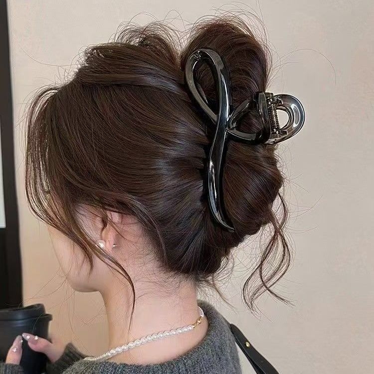 Matu sprādze Gripper, roku darīta, korejiešu stilā, nemetāliska materiāla, sievietēm, ziemas 2024