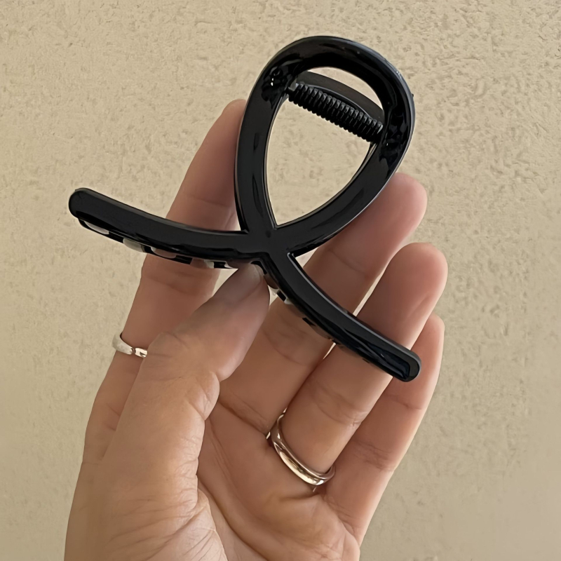 Matu sprādze Gripper, roku darīta, korejiešu stilā, nemetāliska materiāla, sievietēm, ziemas 2024