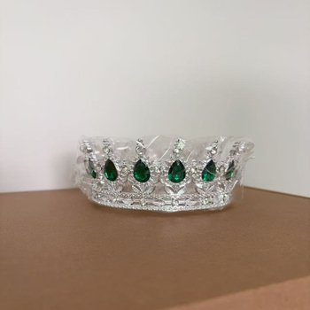 Barokna plastična kruna tiara za žene s ametistnim kristalima, dizajn kapljice vode, 18k elektroplatiranje